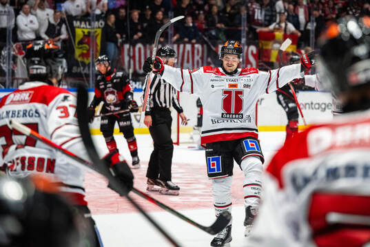 Örebros Patrik Karlkvist jublar