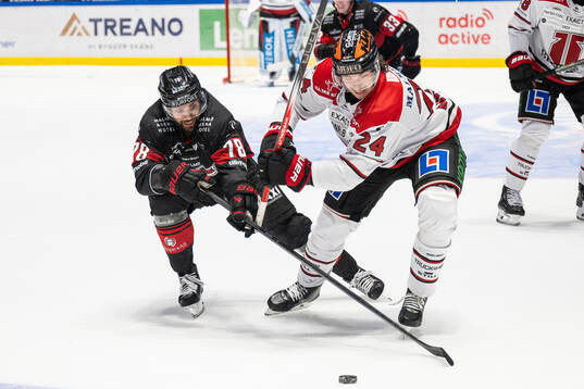 Malmö Redhawks Robin Hanzl och Örebros Hannes Björninen