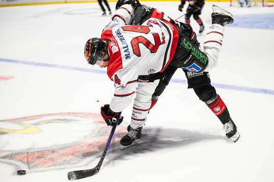 Malmö Redhawks Robin Hanzl och Örebros Hannes Björninen