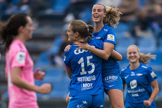 Marthine Østenstad of Brann celebrates