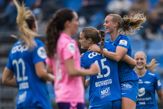 Marthine Østenstad of Brann celebrates