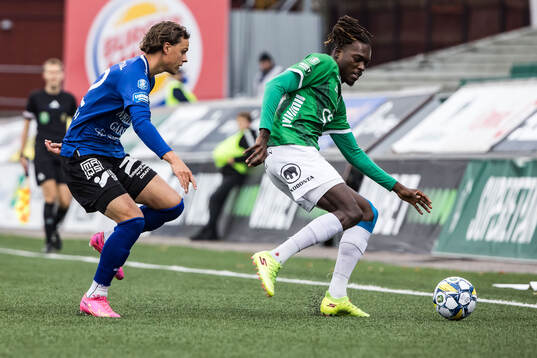 Trelleborgs Fredrik Martinsson och Brages Ieltsin Jeronimo