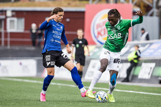Trelleborgs Fredrik Martinsson och Brages Ieltsin Jeronimo