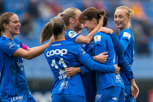 Rakel Engesvik of Brann celebrates