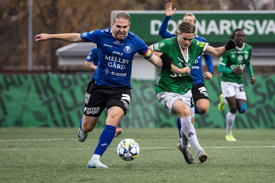 Trelleborgs Charlie Weberg och Brages Johan Arvidsson