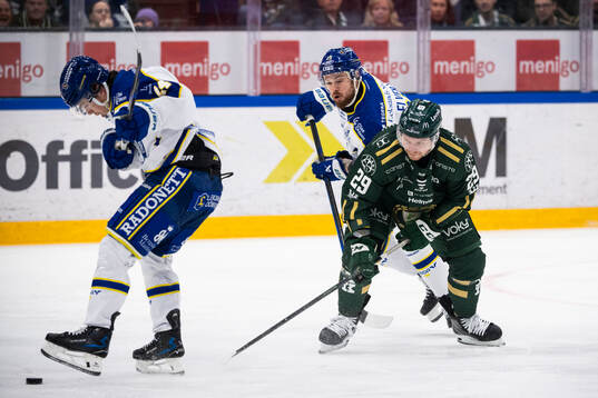 Leksands Lucas Elvenes och Färjestads Oskar Steen