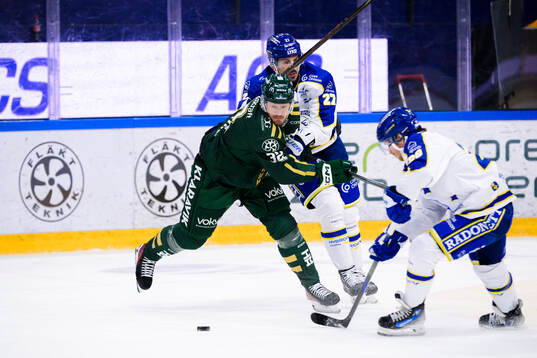 Färjestads Magnus Nygren och Leksands Marek Hrivik