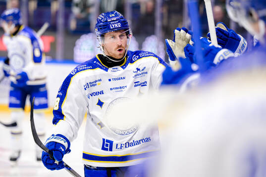 Leksands Justin Glenn Kloos jublar