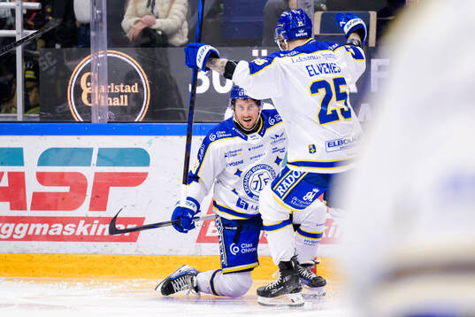 Leksands Justin Glenn Kloos jublar