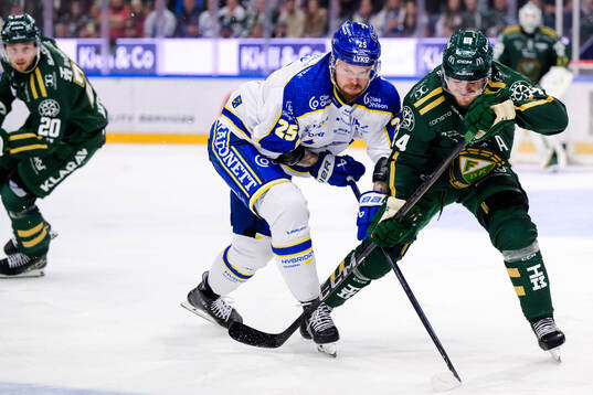 Leksands Lucas Elvenes och Färjestads Michael Lindqvist