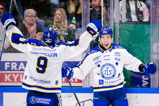 Leksands Max Veronneau jublar