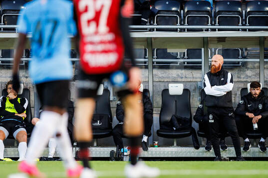 Landskronas tränare Max Mölder deppar