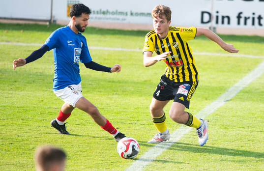 IFK Hässleholms Max Högberg och Balkans Rahel Omed Nader