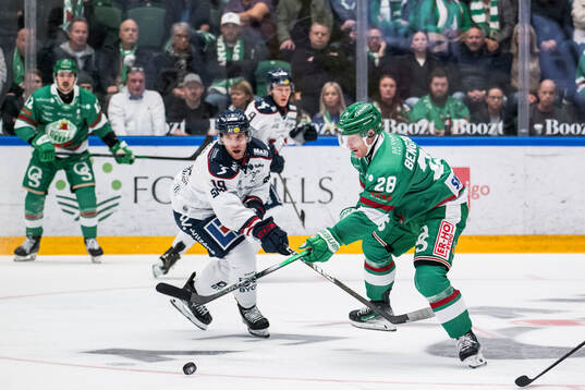 Linköpings Patrick Russell och Rögles Anton Bengtsson