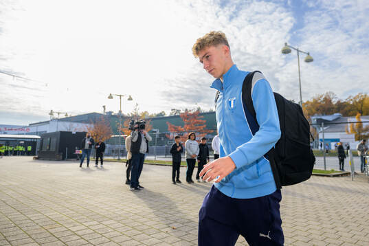 Malmö FFs Hugo Bolin anländer