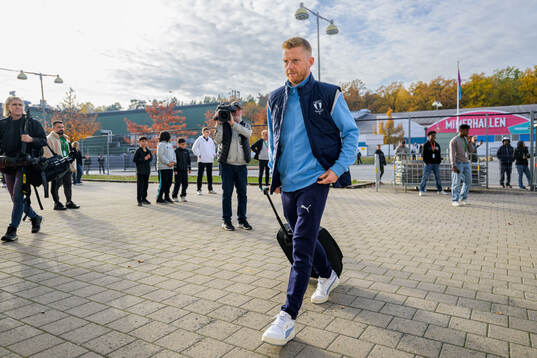 Malmö FFs Anders Christiansen anländer