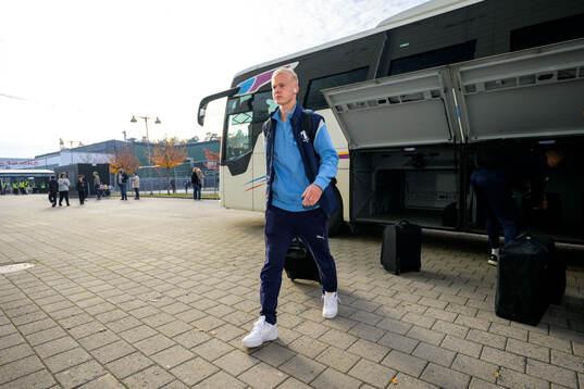 Malmö FFs Otto Rosengren anländer