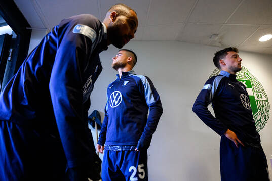 Malmö FFs Isaac Kiese Thelin, Gabriel Busanello och Colin