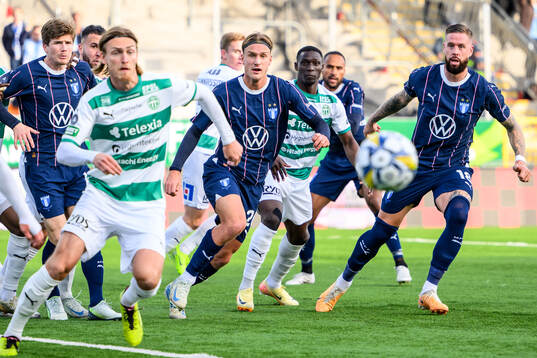Malmö FFs Erik Botheim och Pontus Jansson