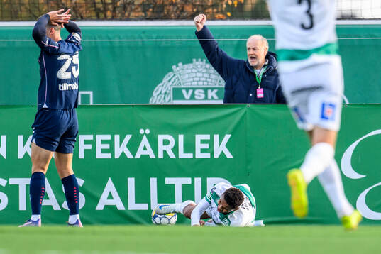 Malmö FFs Gabriel Busanello och Västerås Mattéo Alrich