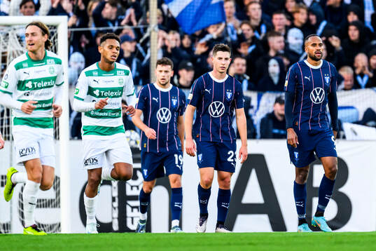 Malmö FFs Colin Rösler, Lasse Berg Johnsen och Isaac