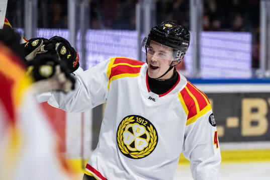 Brynäs Theo Lindstein jublar
