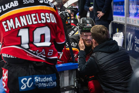 Luleås Brendan Shinnimin har ont
