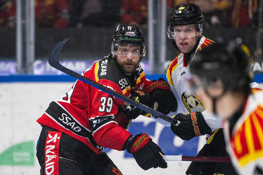 Luleås Pontus Själin och Brynäs Greg Scott