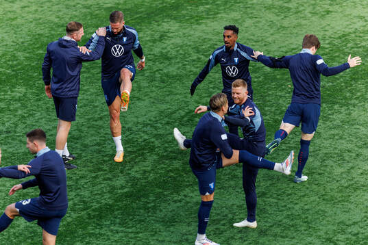 Malmö FFs Pontus Jansson, Taha Ali och Anders Christiansen