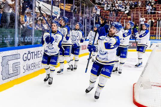 Leksands spelarna jublar
