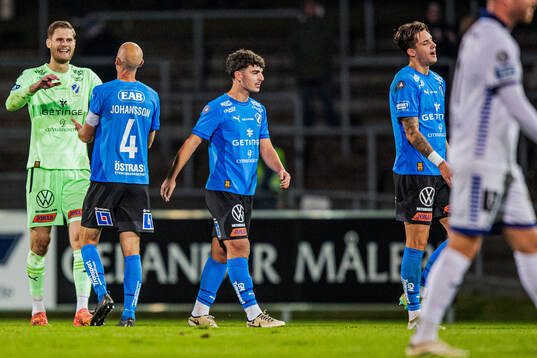 Halmstads spelare jublar