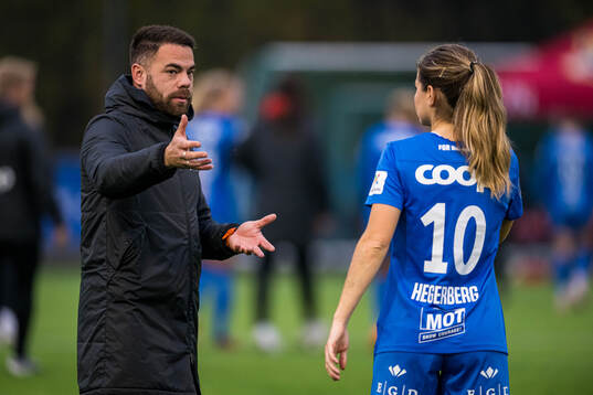 Martin Ho, head coach of Brann, and Andrine Stolsmo