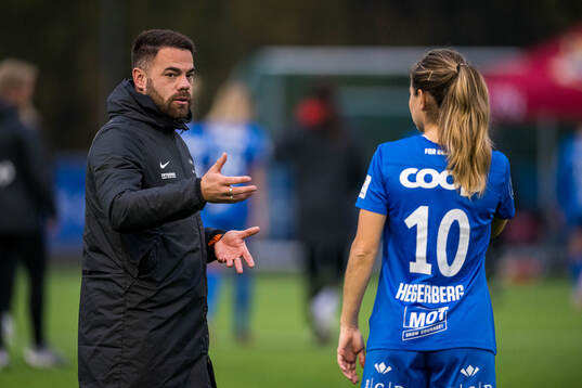 Martin Ho, head coach of Brann, and Andrine Stolsmo