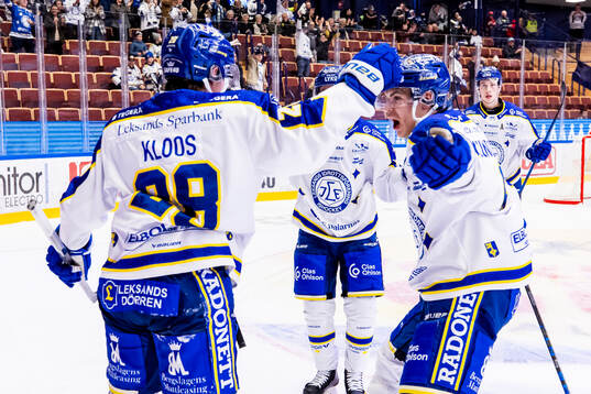 Leksands Justin Glenn Kloos jublar