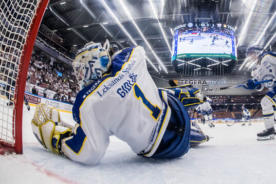 Leksands målvakt Marcus Gidlöf