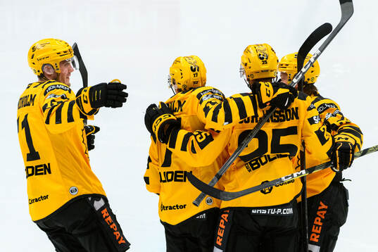 Skellefteås Pär Lindholm jublar med lagkamrater
