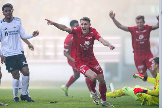 Emil Kornvig of Brann celebrates