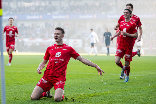 Emil Kornvig of Brann celebrates