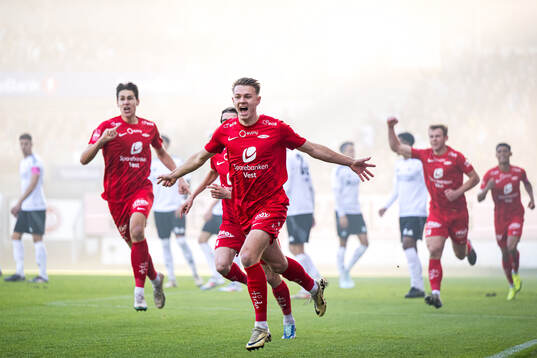 Emil Kornvig of Brann celebrates