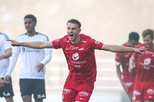 Emil Kornvig of Brann celebrates