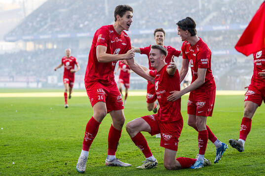 Emil Kornvig of Brann celebrates