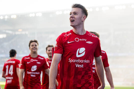 Emil Kornvig of Brann celebrates