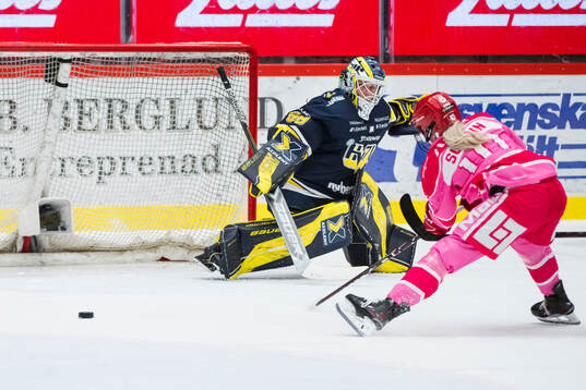 HV71s målvakt Lina Van Noort och Modos Wilma Sundin