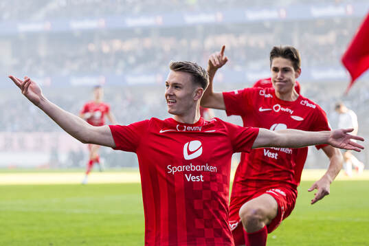 Emil Kornvig of Brann celebrates