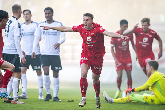 Emil Kornvig of Brann celebrates