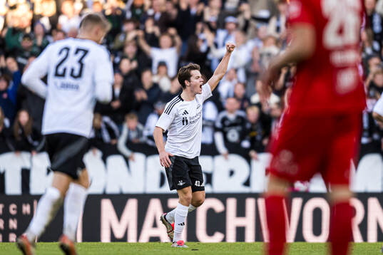 Sverre Halseth Nypan of Rosenborg celebrates