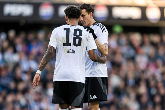 Noah Jean Holm and Ole Sæter of Rosenborg