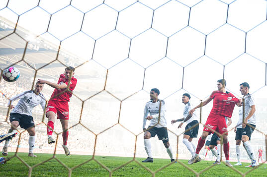 Emil Kornvig of Brann scores the 0-1 goal