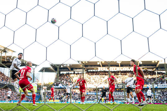 Noah Jean Holm of Rosenborg missing a chance to score