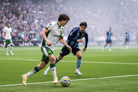 Hammarbys Hampus Skoglund och Djurgårdens Gustav Wikheim